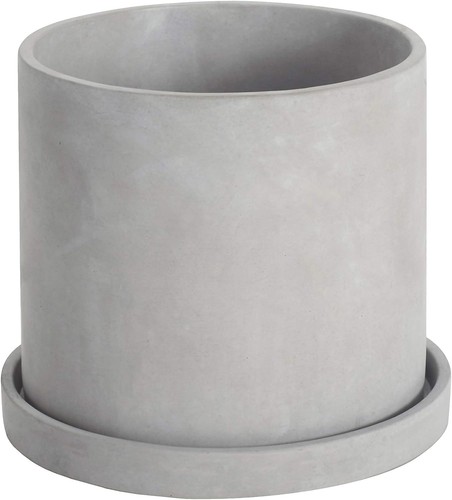 Inch grey cement - cement, pot